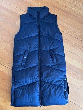 Vero Moda Black Quilted Long Puffer Vest